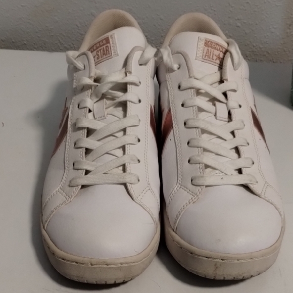 Converse White and Rose Gold Sneakers - Picture 4 of 5